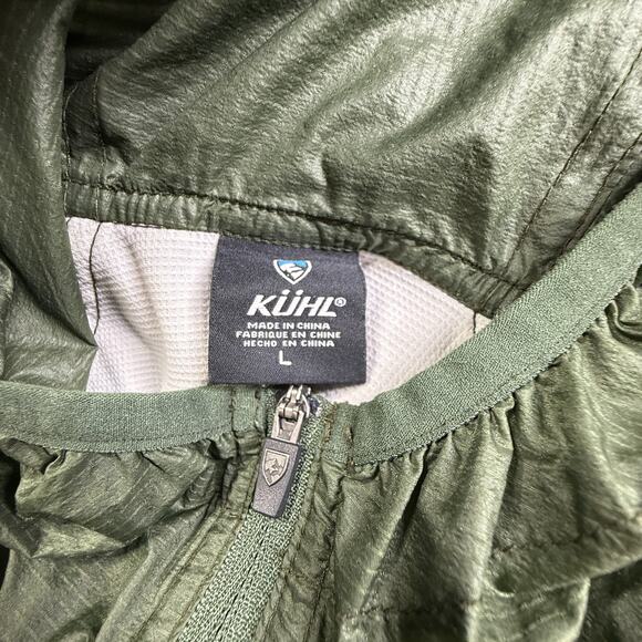 Kuhl Parajax Womens Large Olive Green Lightweight Windbreaker Jacket Hooded - Picture 6 of 8